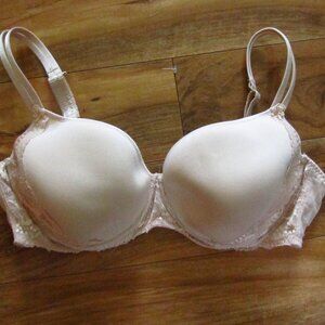 Simone Perele Beige Promesse 3d Plunge Underwire Bra size 40D